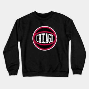 Chicago Retro Ball - Black Crewneck Sweatshirt